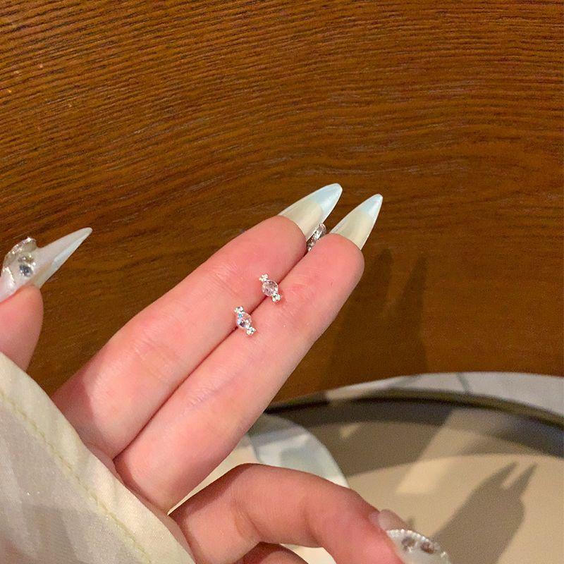 

Accessible Luxury Whole Body 925 Silver Removal-Free Fancy Ear Studs Full body S999 silver-pink pair