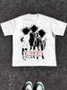 New ArrivalGraffiti Face TShirtY2k Style Loose Fit Crew Neck DesignCasual And FashionableSuitable For Both Unisex And Unisex