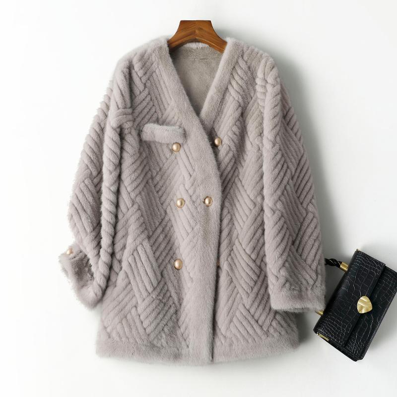 New Women's Faux Mink Fur Plush One-piece Thick Coat, Environmentally Friendly Fur