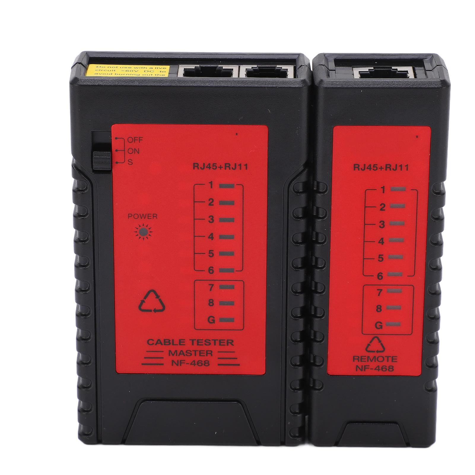 NF‑468 Line Finder Portable Network Cable Finder for Telephone Systems Computer Network ABS