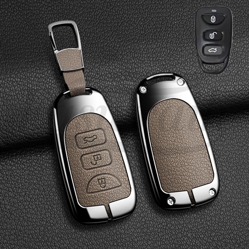 Car Accessories Key Case Cover Holder For Hyundai Kia Tucson Sonata Santa Fe Carens 2/3Buttons Remote Key Protective