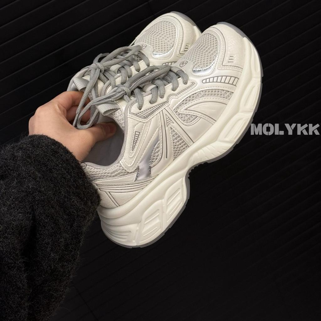 European products popular mesh breathable dad shoes women's 2025 spring new lightweight soft sole showing feet small fashion casual shoes