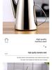 Thickened Stainless Steel Long Spout Teapot with Flat Lid, Large Capacity for Cold Water, Soup, or Juice.