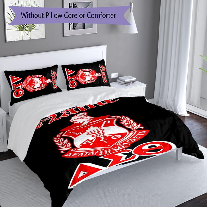 3pcs Custom Name Delta Sigma Theta Set,Includes 1 Duvet Cover and 2 Pillowcases,All-season Bedroom Decor