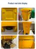 Yellow 40L Foot-Operated Medical Waste Bin with Lid for Hospitals and Clinics
