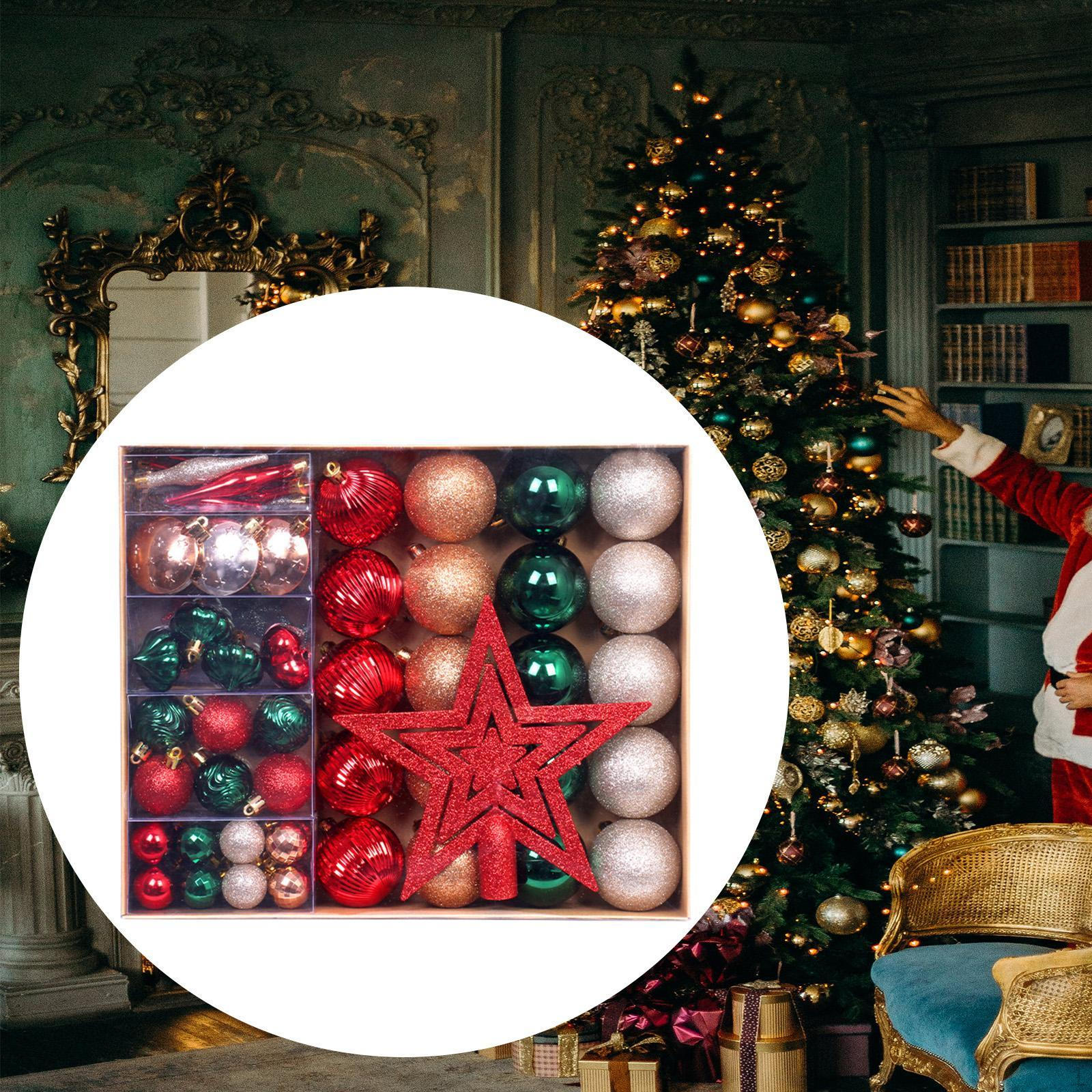 

Рождественские шары, елочные украшения, товары для вечеринок, практичные Red green brown