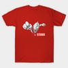 Men Black Print T-shirt Ultraman No-Cut Transfer Paper Print Cotton Tshirt