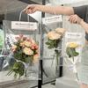 10Pcs Flower Packing Bags Transparent Flower Bouquet Gift Bag Valentine'S Day And Mother'S Day Flower Tote Bag