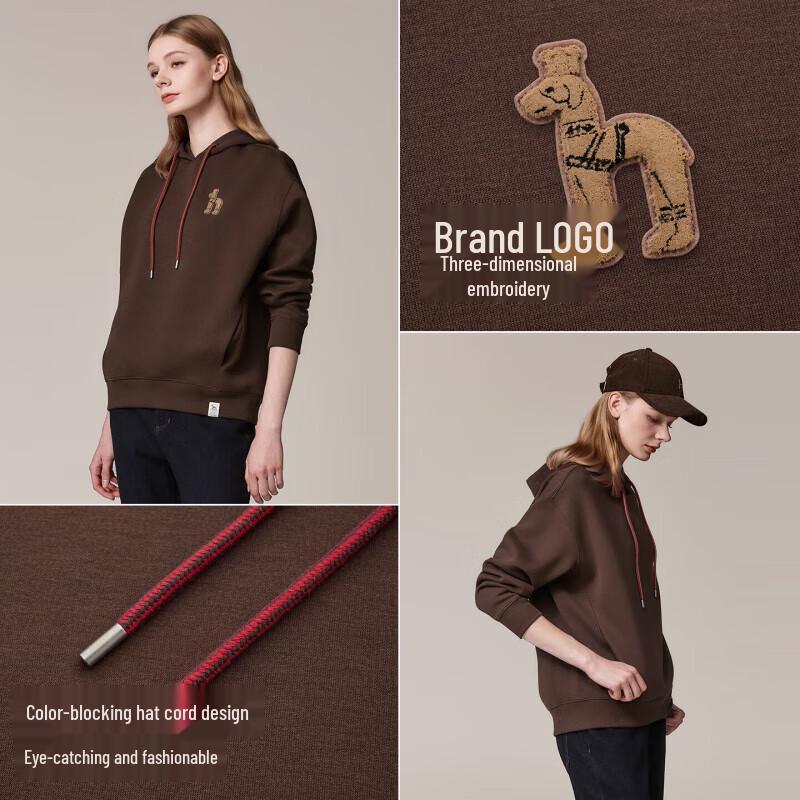 HAZZYS Women's Autumn Solid Hooded Pullover Sweatshirt