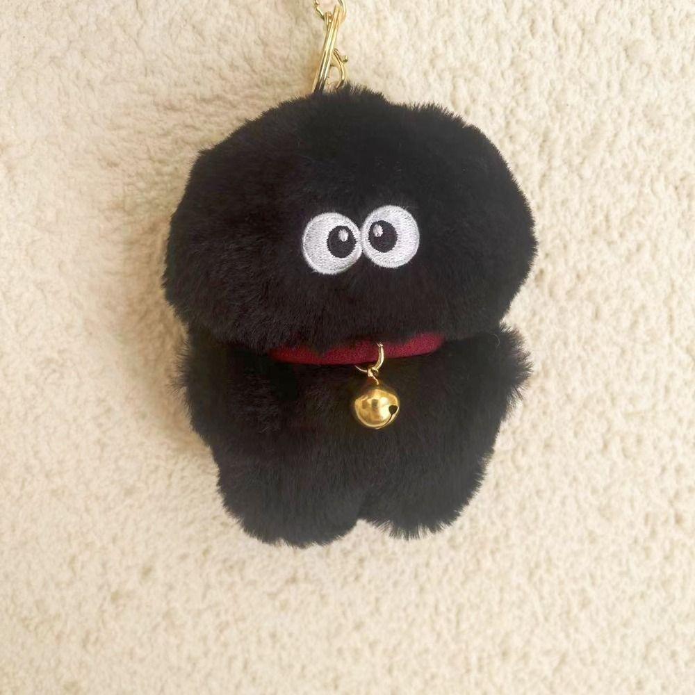 Fluffy Big Eye Doll Pendant Soft Bell Hair Ball Key Chain  Hanging Ornaments