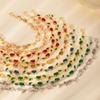 Women Jewelry Silver Color Dark Blue Crystal Leaf Chain Link Bracelets And Bangles For Party Gift Color Retention Bracelet