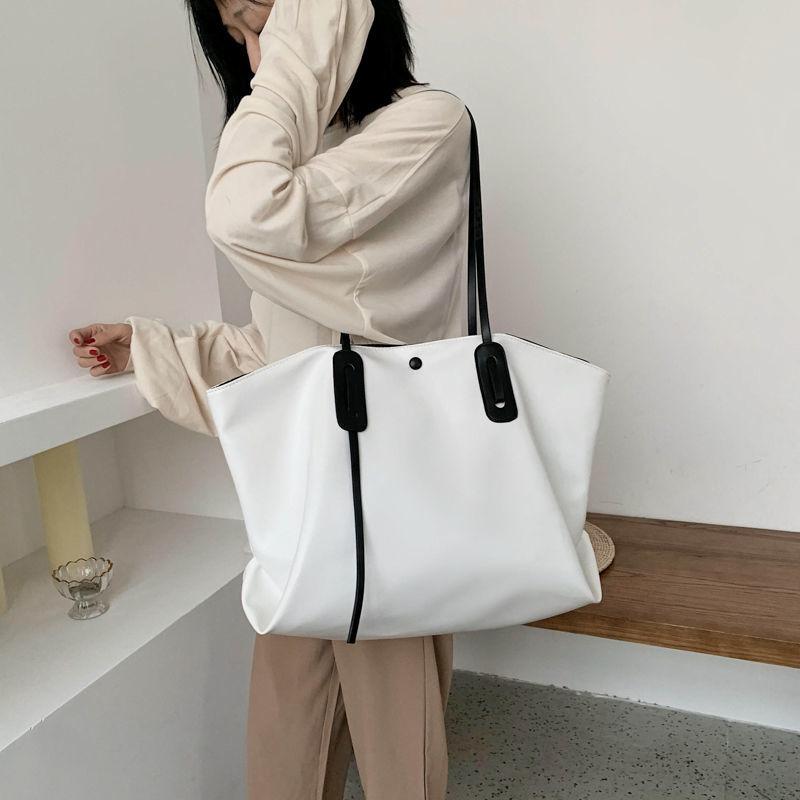 Large Capacity Women's Bag Korean Style Fashion Casual Handbag Shoulder Bag Versatile Simple Parent-Child Tote Bag