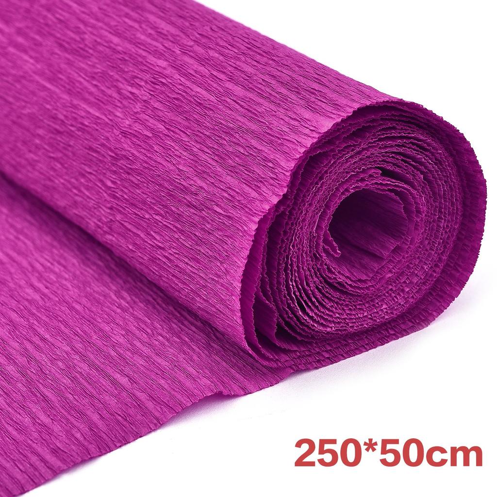 17 Colors 250x50cm Colored Crepe Paper Roll Origami Crinkled Crepe Paper Craft DIY Flowers Decoration Gift Wrapping Paper Craft
