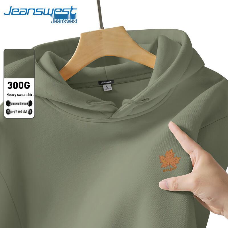 

Мужской худи Jeanswest из плотного материала с принтом кленовых листьев M