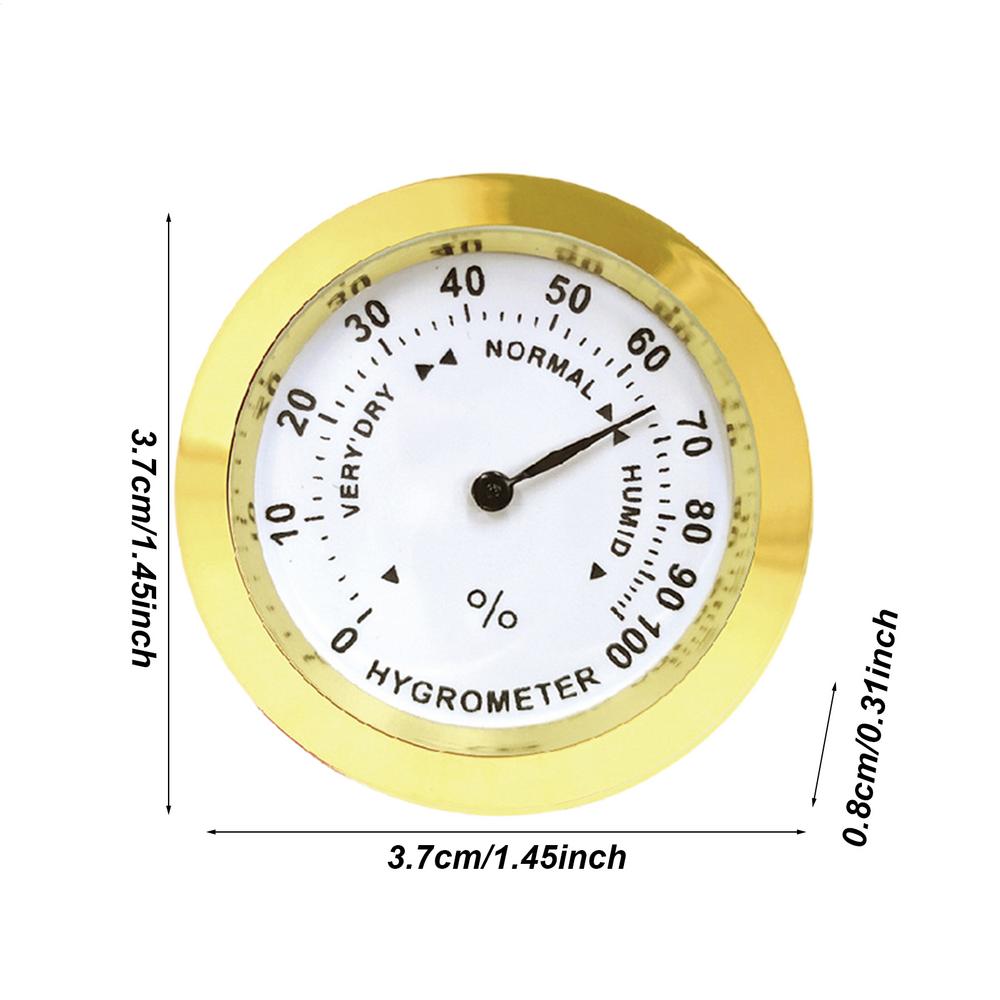 Analog Hygrometer High Precision Analog Round Humidity Sensor Hygrometer Monitor for Humidor Cabinet Cans Care and Maintenance