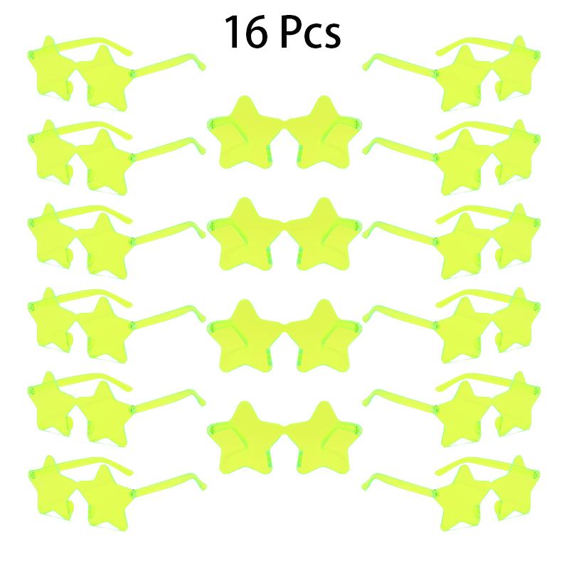 16/20 Pcs Per Set Rimless Star Shaped Sunglasses Fashion Cute Gradient Beach Holiday Shades Women Trendy Design Rave Sun Glasses