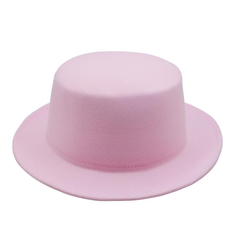 Unisex Retro Flat Brim Jazz Fedora - Autumn/Winter Wide Brim Hat for Street Style & Sunshade