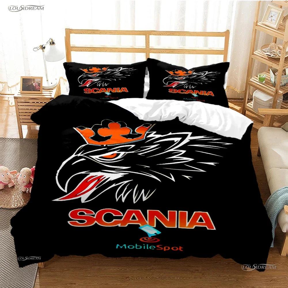 S-Scania Truck Eagle Head Duvet Cover Comforter Bedding Sets Soft Quilt Cover And Pillowcases For Teens Singledoublequeenking