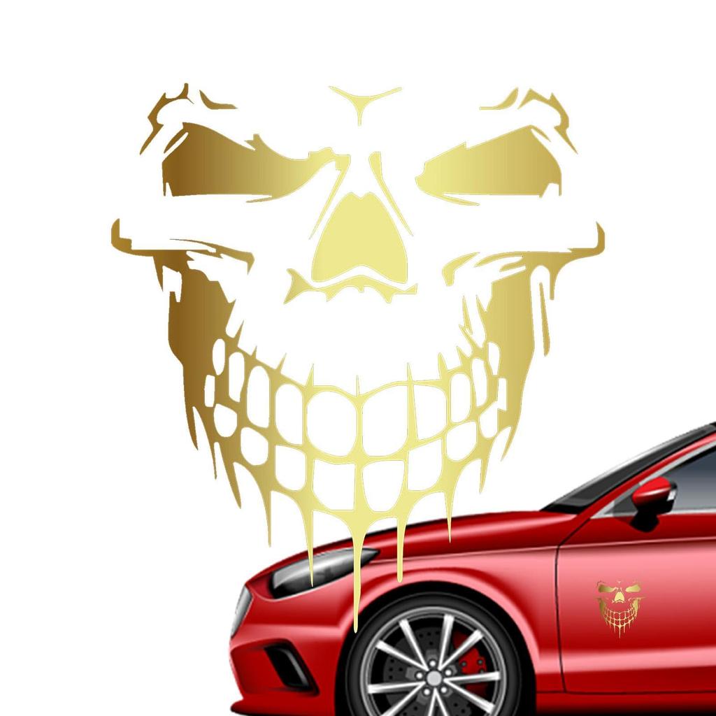 Skull Car Decal | Skull Car Sticker Decal Reflective | Car Hood Decal, Cool