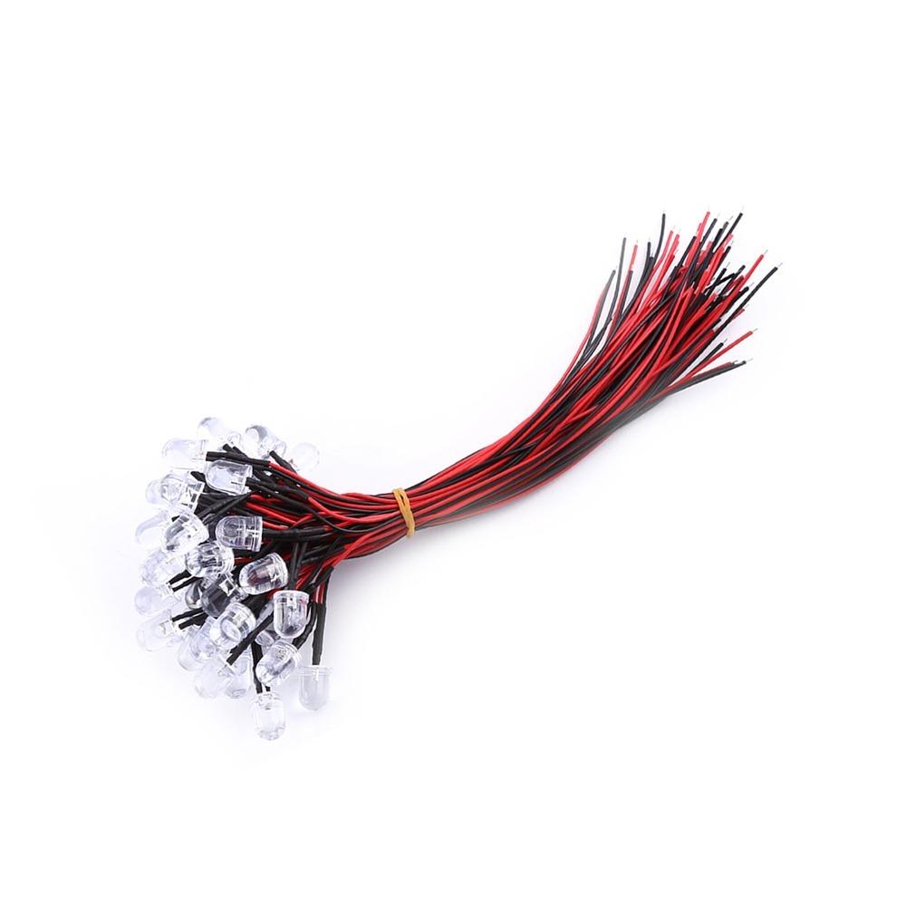 

50PCS 10mm LED Lights DC 5-12V Light Emitting Diodes Colorful Mini LED Lights DIY Science Projects синій