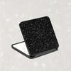 Sparkling Rhinestone Portable Folding Makeup Mirror - Dual-Sided, Square Design for Purses & Handbags, No Battery Needed