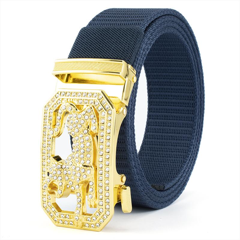 Zodiac Tiger Nytt Nylon Automatisk Spenne Herrebelte 3,5 cm Personalisert Innlagt Legeringsspenne Belte