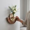 Space Saving Wood Wall Mount Flower Shelf Hydroponic Display Flower Stand Restaurant Decoration