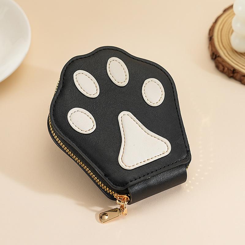 

Cute cat paw women s coin purse Women s wallet accordion bag Mini coin purse female clip multi-card slots simple coin purse