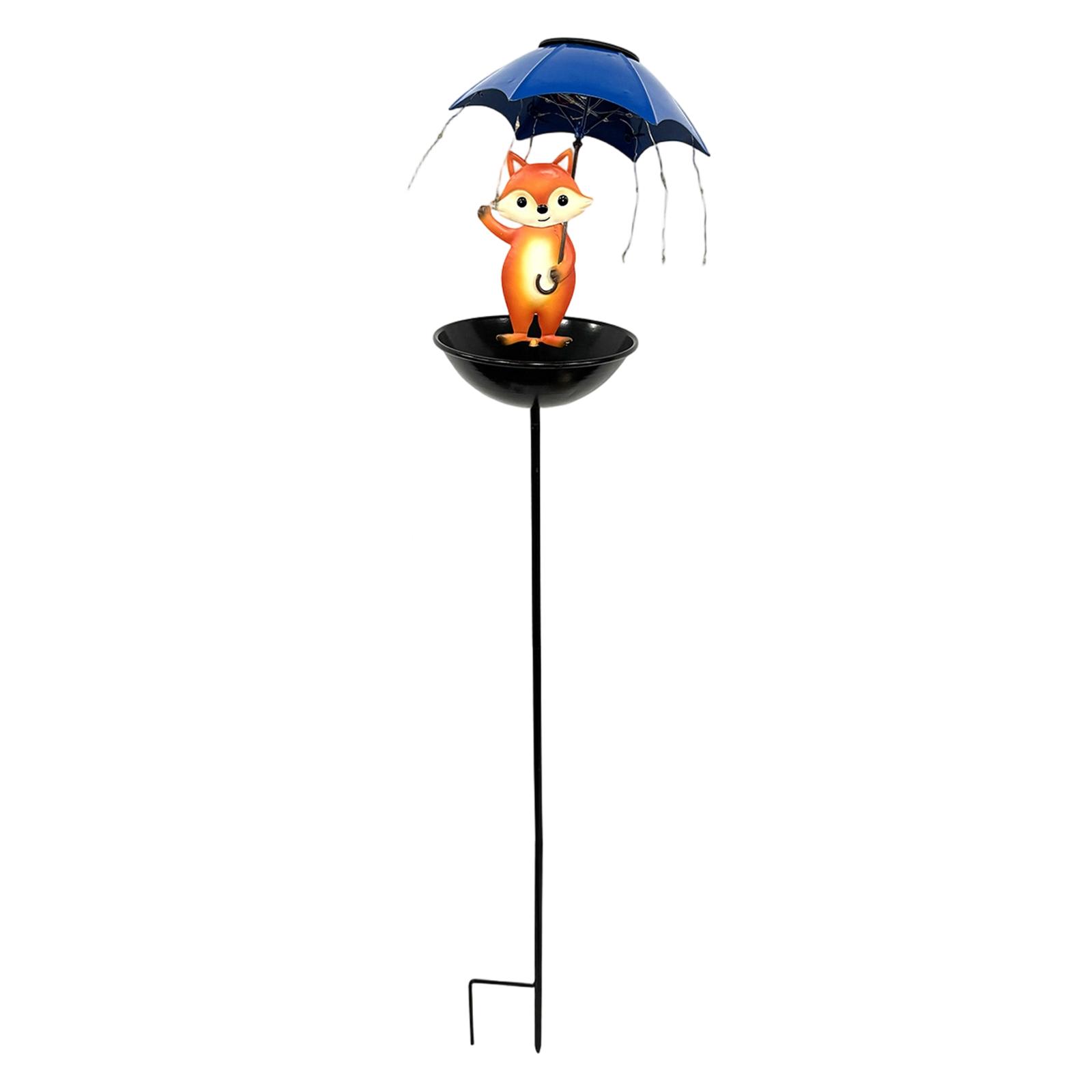 

Solar Bird Feeder Garden Decor, Outdoor Solar Lights With Umbrella, Feeder Decorative Path Lights Yard Art Ornament Bird Feeder One Size