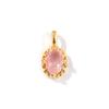 2 PCs Oval Brass & Rhinestone Birthstone Charms 18K Gold Plated Oval Pedndants For DIY Necklace Jewelry Making Findings 15mmx8mm