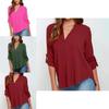 Stylish Women's Casual Long Sleeve V-neck T-shirt Pullover Tunic Blouse Options