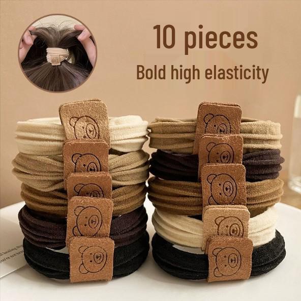 

High-Elasticity Little Bear Rubber Hair Ties: Durable, Seamless 2023 Scrunchies for Women