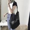 Women's Mesh Hollow Out Sandy Beach Package Large Capacity Shoping Shoulder Bag Canvas Female Tote Bags