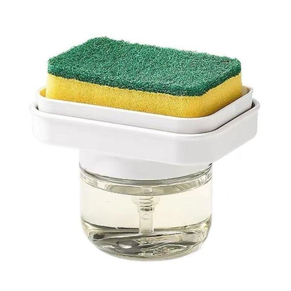 280ML Scrubbing Liquid Detergent Dispenser Pump Design Press Type Soap Box Kitchen Tool