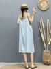 2026 Slimming Solid Color Spaghetti Strap Summer Dress