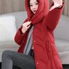Winter Women's Thick And Warm Mid To Long Hooded Cotton Jacket M-3XL