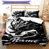 3pcs Custom Name Dragon Bedding Set Duvet Cover Closure Includes 1 Duvet Cover & 2 Pillowcases, Soft and Comfortable for All Seasons.