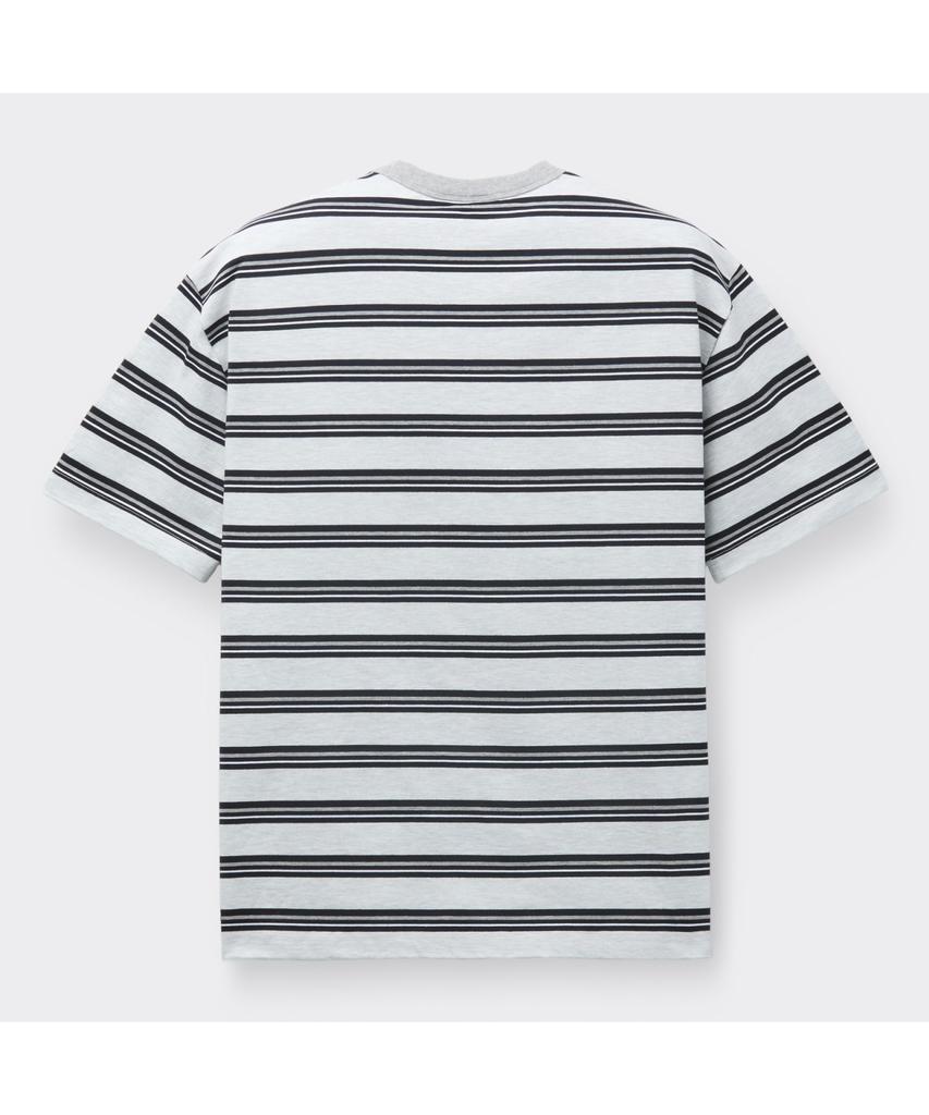Keoseuuteommellou Gray Striped T-Shirt Cwtam26423Gyx