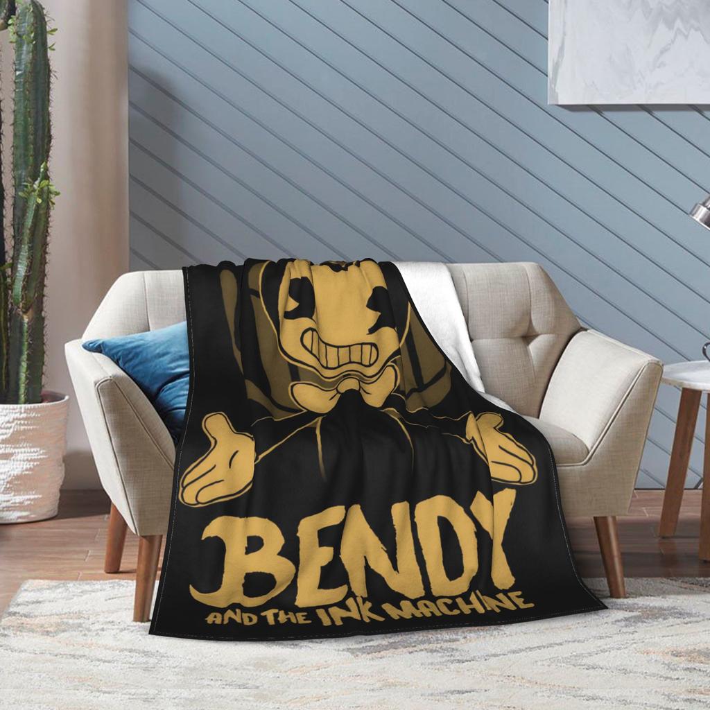 Bendys Horror Game Inked Machines Flannel Fashion Blanket Puzzle Vintage Throw Fashion Blanket for Home Hotel Sofa 200x150cm Ultra-Soft