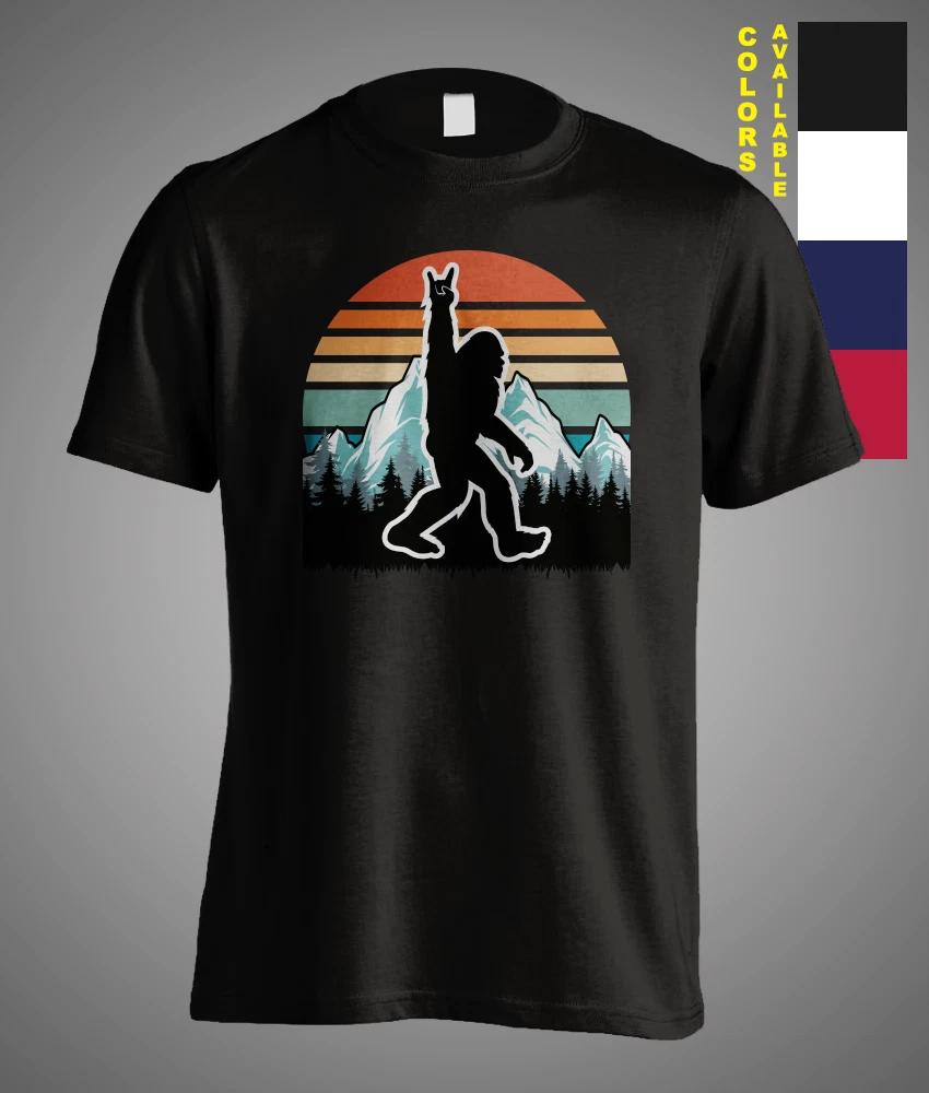 Sasquatch Believers Bigfoot Rock and Roll Retro Vintage Funny Gift Unisex TShirt XL