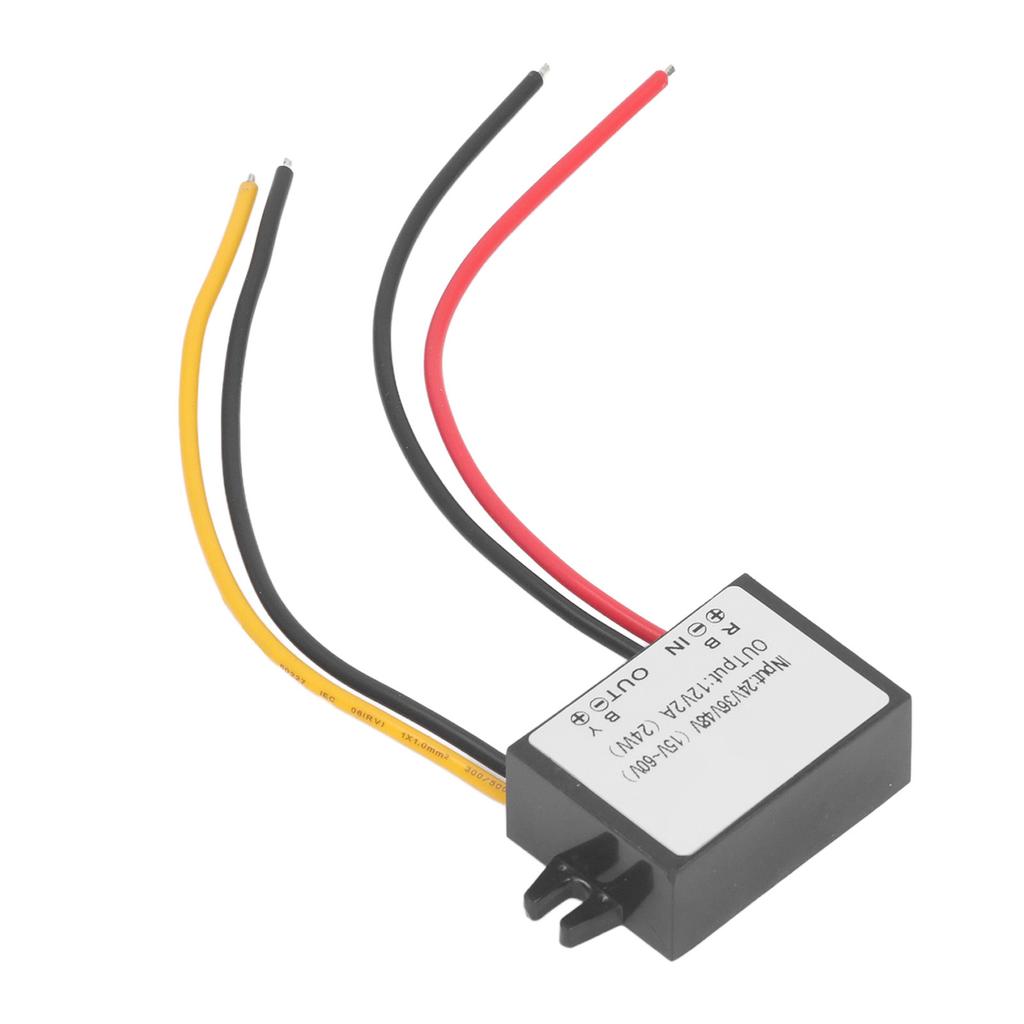 DC To DC Buck Converter 24V 36V 48V To 12V 2A 24W High Efficiency IP67 Waterproof Voltage Reducer