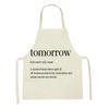 Tropical Plant Aprons for Women Men Sleeveless Kitchen Apron Letters Animal Pattern Pinafore Home Cooking Baking Cleaning Tools
