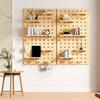 Hole Board Household Decoration Display Stand Pegboard Accessories Wall Shelf  Solid Wood Hole Wooden Shelf