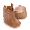 Fashionable and popular Rubber baby shoes Western denim midsole boots autumn and winter warm and anti slip casual walking shoes