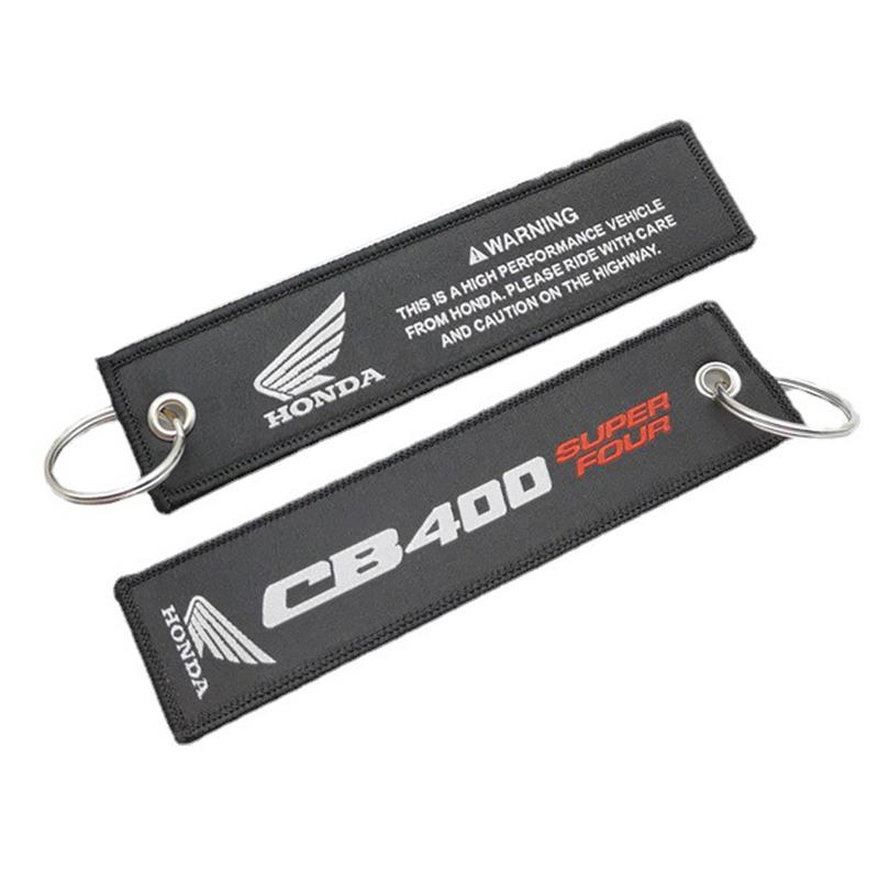 Motorcycle Embroidery Keychain Keyring Label Racing Emblem Key Chain Ring For Honda CB400 CB650 FCBF CBR25ORR CRF SH3O0 NC75O TO0