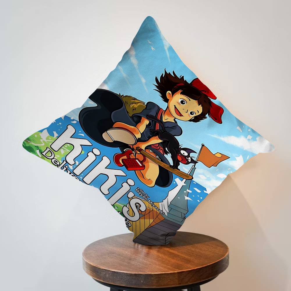 K-Kikis D-Delivery S-Service Pillow Cover for Bedroom Room and Living Room Sofa Decorative Cushion Cover