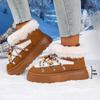 Fashion Luxury Fluffy Furry Fur Boots Woman's Ankle Booties 2025 Winter Ankle Boots Women Platform Shoes Antiskid Waterproof Ski Boots