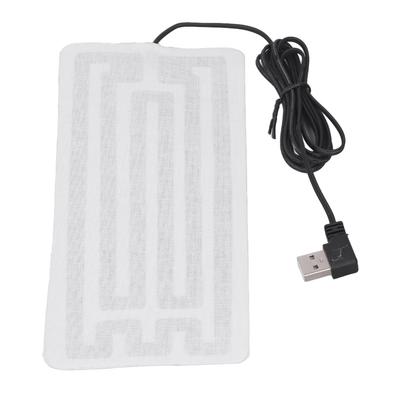 USB Heating Film 7.5x3.5in Safe Durable Carbon Fiber Machine Washable USB Heated Pad for Waist Body Winter