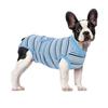 Breathable Dog Sterilization Suit Striped Soft Dog Anti-Licking Jumpsuit Adjustable High Elastic Dog Recovery Suit