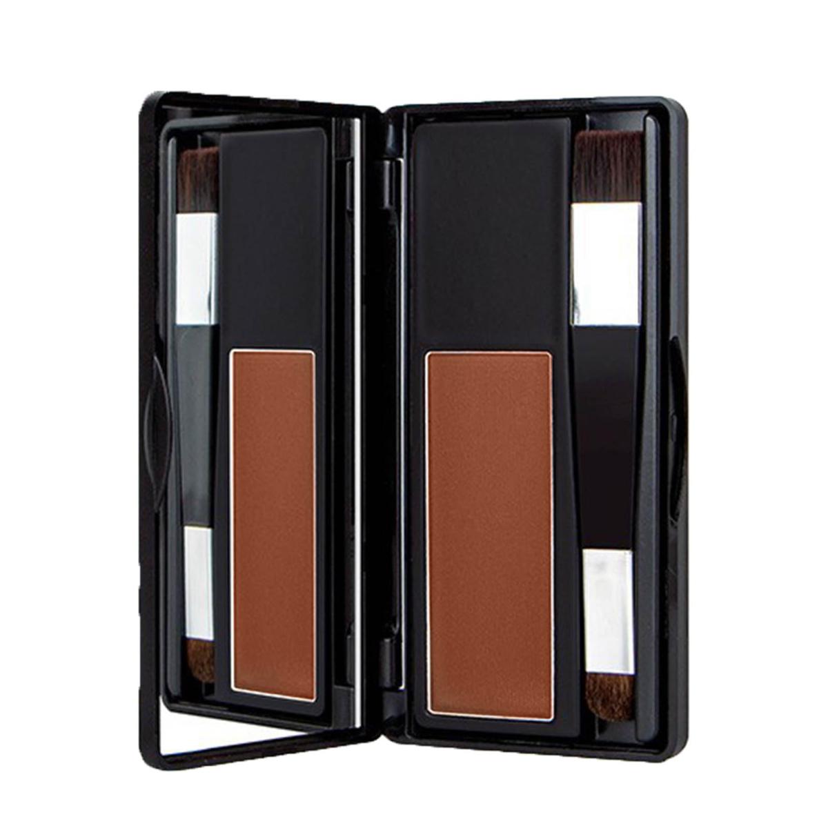 

8G Крем для волос с зеркальной кисточкой Водостойкая стойкая к поту пудра для подкрашивания корней волос для мужчин и женщин Мгновенно тонкие волосы Брови Борода Линия темно-коричневого